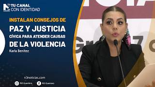 Instalan Consejos de Paz y Justicia Cívica para atender causas de la violencia