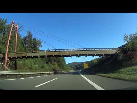 Autofahrt Pirmasens B10 Hinterweidenthal Südwestpfalz Germany 10-2019 T2/4