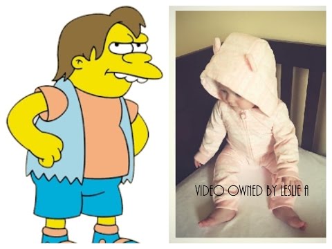 adorable baby laughs exactly like nelson from the simpsons in