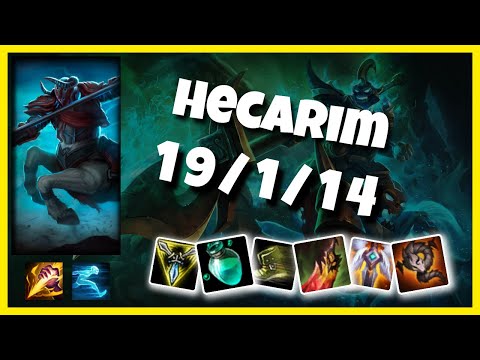 KOREAN Challenger Hecarim JUNGLE (19/1/14) vs KAYN Gameplay Replay - Patch 10.20