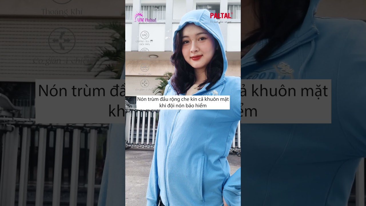 Áo khoác nữ chống nắng, chống UV có nón chất poly cát 311p 1269