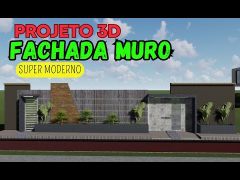FACHADA MURO LARGO TERRENO 12 METROS PARA SUA INSPIRAÇÃO #arquitetura #fachadademuro