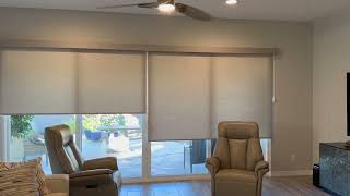 Motorized Roller Shades on Sliding Patio Doors