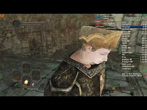 Dark Souls 2 SotFS No death no bonfire 1:24:18 time w/o loads