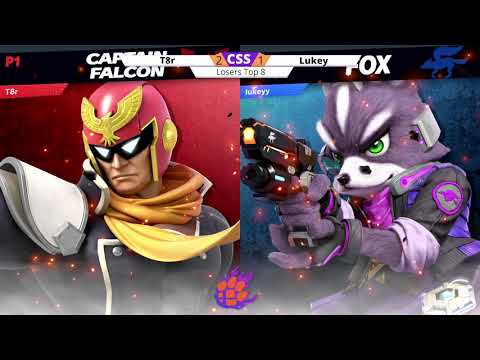 Clemson Smash Series 29 - Losers Eighths - T8r (Captain Falcon) vs. lukey (Bowser Jr., Fox) - SSBU