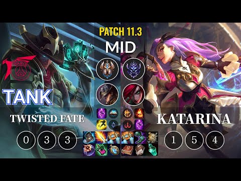TLN Tank Twisted Fate vs Katarina Mid - KR Patch 11.3