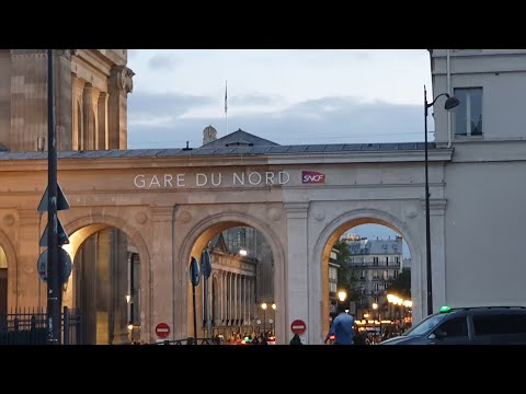 small tour around the outside of area of Gare Du Nord Paris eurostar train station September 2021