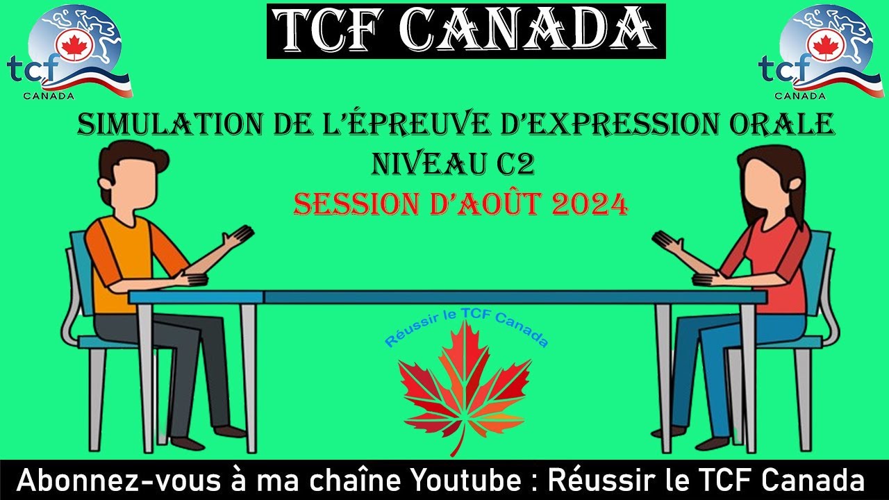 TCF CANADA 🇨🇦 / Simulation production orale d'un examen complet