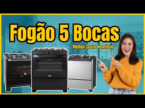 [REVELADO] Top 3 Melhores Fogões 5 Bocas - Qual é o Melhor Fogão 5 Bocas? - Fogão de 5 Bocas!