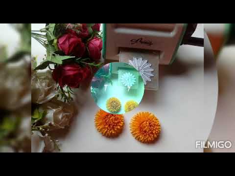 How to make a chrysanthemum Flowers with die cuts | Paper Flowers | Die cut 3D Flowers