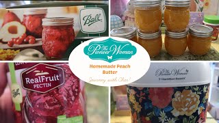 🍑BEST PEACH BUTTER JAM IN MY PIONEER WOMAN BREAD MAKER!!! 🍑A HAPPY MISTAKE! PEACH COBBLER IN A JAR!🍑