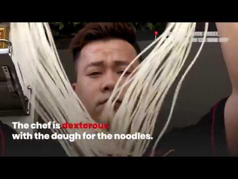 The art of making noodles by hand