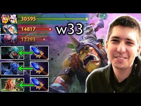 w33 Meepo VS No[o]ne Alchemist Aghanim's Scepter Synth For All Teammate Dota 2