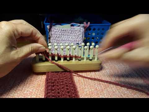 Loom Knitting Seed Stitch