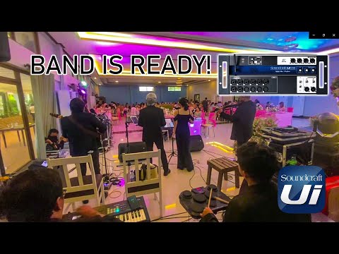 BAND SET UP WEDDING RECEPTION Soundcraft Ui16 Digital Mixer