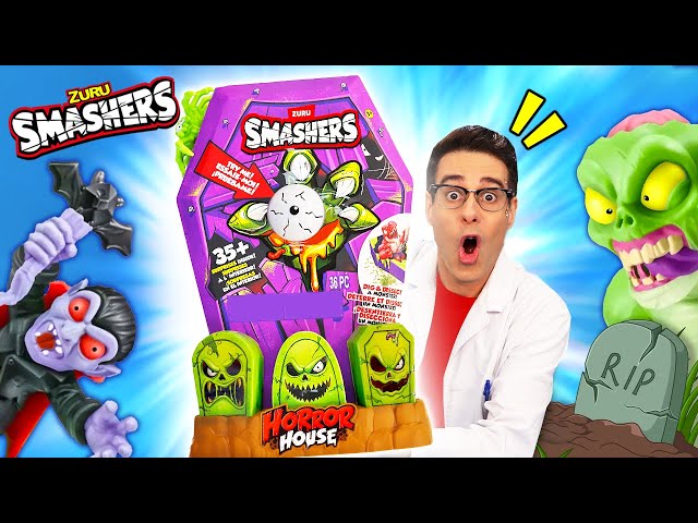 Vídeo relacionado con Smashers Horror House de ZURU, Juguete Interactivo, Juguete Coleccionable para niños y Adolescentes (30 cm), (Zombie)