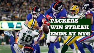 (RANT) Packers Suffer AWFUL Loss to Giants