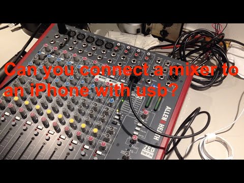 Connecting a usb mixer to an iPhone (Allen & Heath Zed12fx)