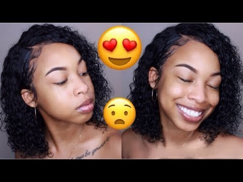 Clearance Sale!BOB 13x6 Lace Front Wig Deep Curly Brazilian Virgin Hair 10inch