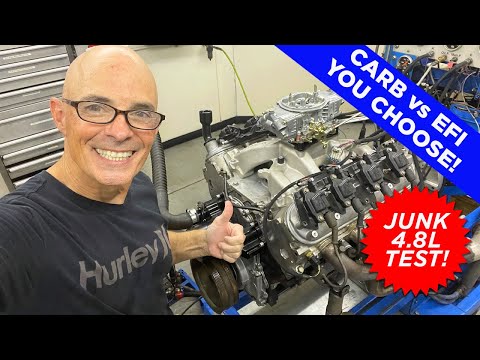 WHAT MAKES MORE HP ON A JUNKYARD 4.8L LS? CARBS OR EFI? EDELBROCK PERFORMER RPM & 750 v TRUCK EFI