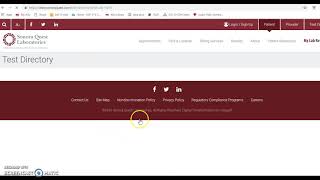 Using sonora quest website to look up test requirements