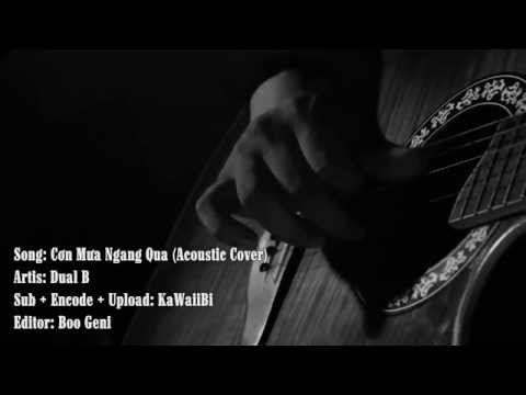 [Karaoke] Cơn Mưa Ngang Qua (Acoustic Cover) - Dual B [ Video Lyric ]