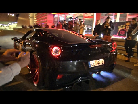 Ferrari 458 Italia w/ Straight Pipes Exhaust Shooting FLAMES!!