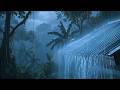 Heavy Stormy Night With Torrential Rainstorm Very Huge Thunder Thunderstorm Sounds For Sleeping