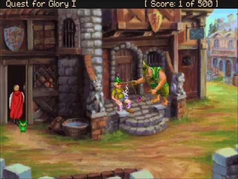 Quest For Glory I VGA remake - Intro/Opening. (Roland MT-32) MS-DOS Game.