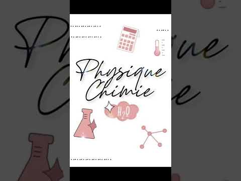TUTO PAGE DE GARDE AESTHETIC : PHYSIQUE CHIMIE : BACK TO SCHOOL😵💫