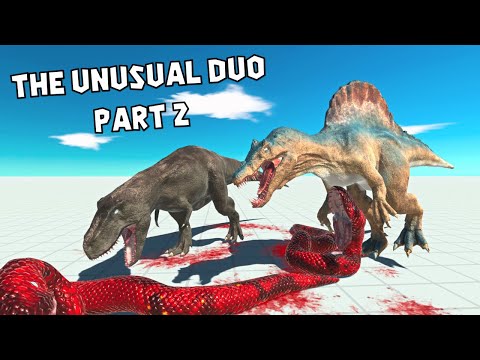SPINO and TREX Duo vs 2 x All MUTANTS, Invertebrates and BEASTS | Animal Revolt Battle Simulator