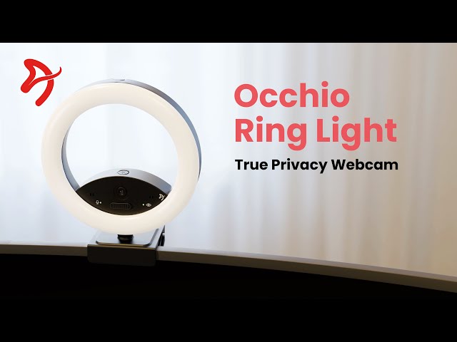 Arozzi Occhio True Privacy Ring Light Webcam com Luz LED video