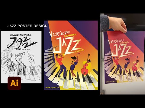 Jazz Music Poster Design | Full Process