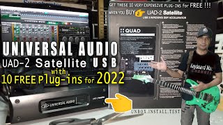 Video thumbnail for UAD-2 SATELLITE USB - Free Plug-ins for 2022 | QUAD vs. OCTO - UNIVERSAL AUDIO | UNBOX INSTALL TEST by Keyboard_Mac Channel