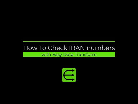 How to check IBAN account numbers