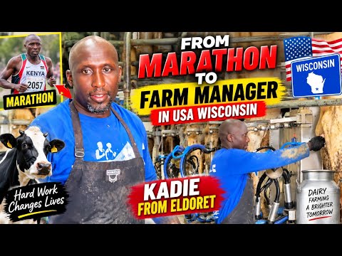 FROM MARATHON CHAMPION TO U.S. DAIRY FARMER — DREAM COME TRUE! 🇰🇪🇺🇸