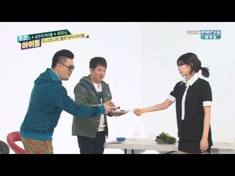 140402 Weekly Idol @ 4MINUTE - rock, paper, scissors game cut