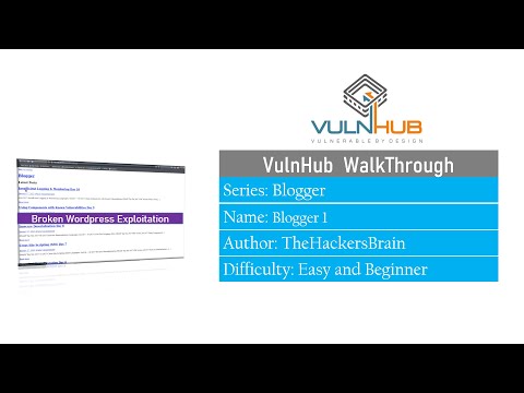 Blogger: Blogger 1 || VulnHub Complete walkthrough