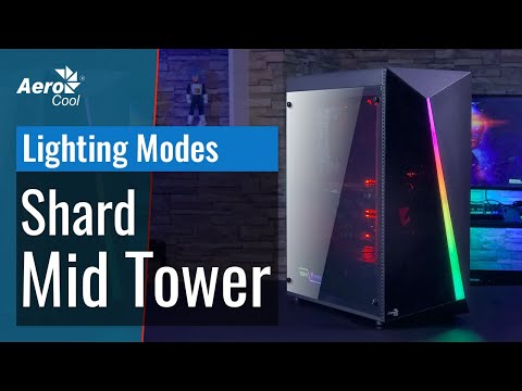 Korpusas Aerocool PGS SHARD RGB AEROPGSSHARDRGB-BK (ATX, Micro ATX, Mini ATX, juodos spalvos) video
