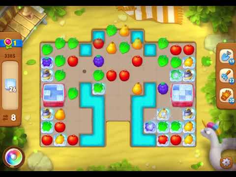 GardenScapes Level 3385 no boosters (18 moves)