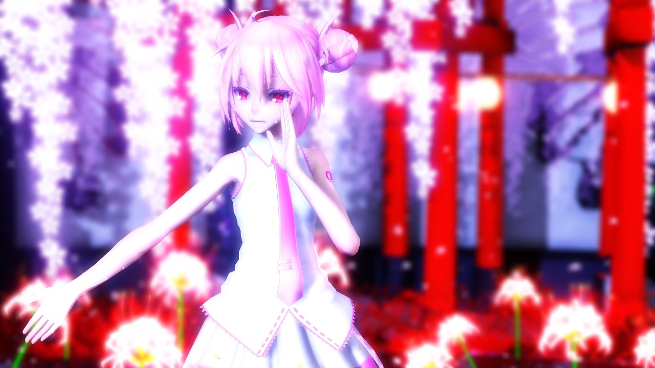 【TDA・MMD】『桃源恋歌』Tougen Renka 【1440p-60fps or WQHD】Tda式初音ミク_お団子髪