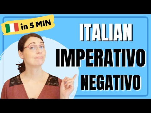 Learn Italian 🇮🇹 Italian negative IMPERATIVO - Italiano in 5 minuti