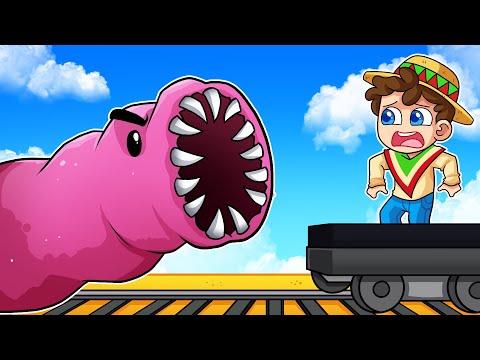 ¡Que NO te COMA el GUSANO GIGANTE! 😨🪱🚂 SILVIOGAMER Last train out of wormtown