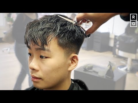 Textured Fringe Fade Haircut For Asian Hair | Asian...