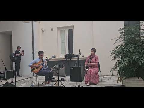 Sophia Tomelleri sax tenore e Simone Basile, chitarra.L'Aquila,il jazz per le terre del sisma 