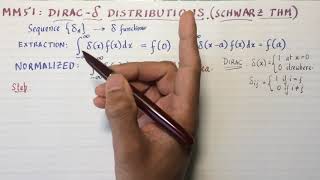 MM51: Dirac delta distributions