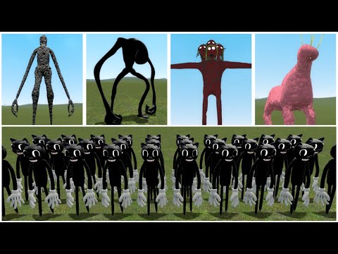 CARTOON CAT ARMY vs GIANTS from TREVOR HENDERSON Part 1: WATCHTOWER and Others in Garry's Mod GMod