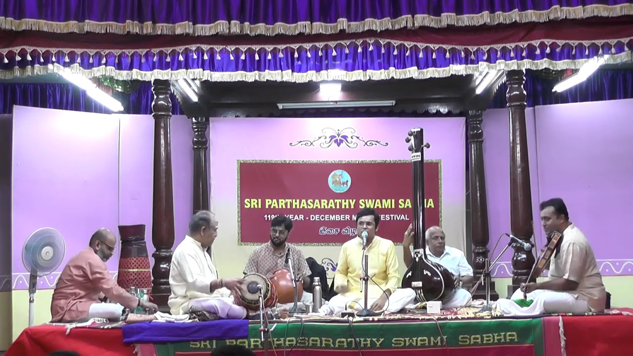 Saketharaman l Carnatic Concert l Sri Parthasarathy Swami Sabha l 30th Dec 2019