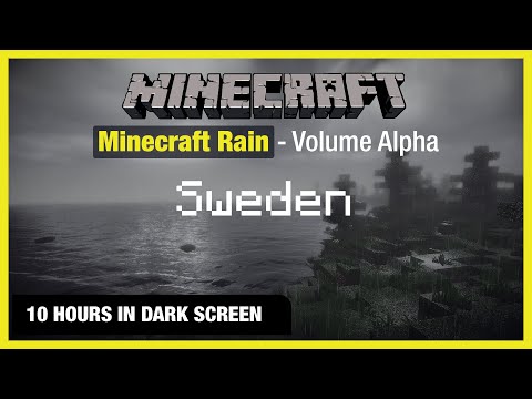 🎧  Minecraft Rain | Sweden | Minecraft Music | 10 Hours in Dark Screen