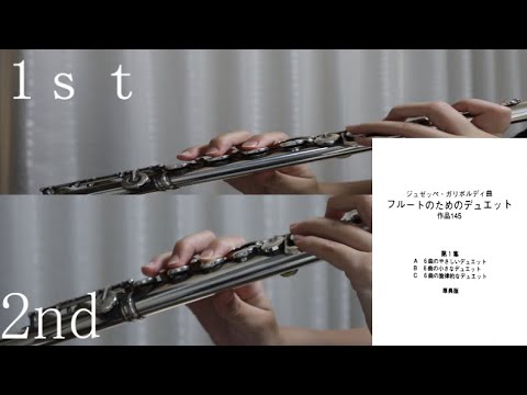 音楽学科 【デュエット＆マイナスワン】G.ガリボルディ/フルートのためのデュエットop.145 1番